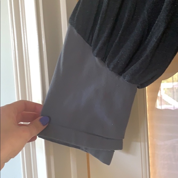 Grey and navy maternity leggings - Picture 2 of 2